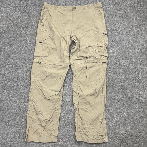 Columbia Omni-Shade Pants Mens 38x32 Convertible Hiking Cargo Sun Protection - Picture 1 of 9